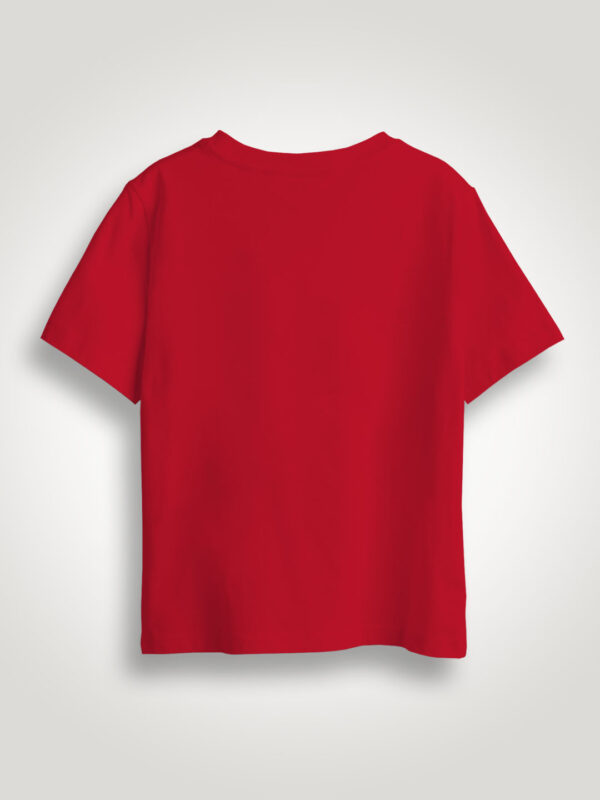 Kids Customize Printed Glow in Dark Half Sleeve Red Tshirt - Image 4