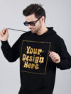Customize Metalic Gold Black Man Hoodie - Image 3