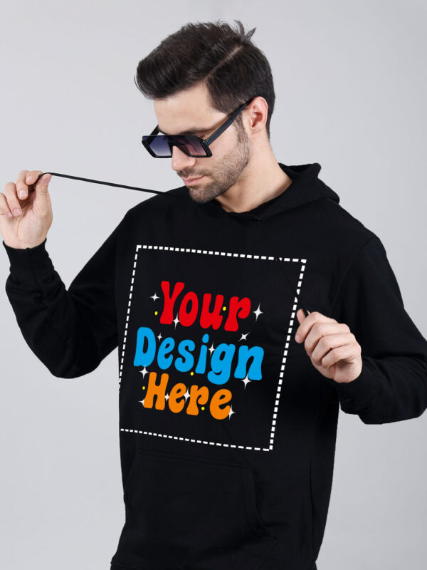 Customize Black Man Hoodie - Image 3