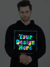 Customize Rainbow Reflective Black Man Hoodie
