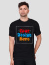 Customize Black Premium Cotton T-shirt