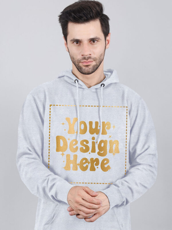 Customize Metalic Gold Grey Man Hoodie - Image 1