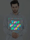 Customize Rainbow Reflective Grey Man Hoodie
