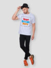 Customize Grey Premium Cotton T-shirt - Image 3
