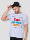 Customize Grey Premium Cotton T-shirt - Image 4