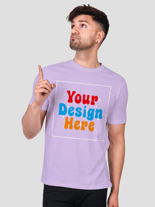 Customize Lavender Premium Cotton T-shirt - Image 1