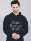 Customize Rainbow Reflective Navy Blue Man Hoodie - Image 2