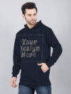 Customize Rainbow Reflective Navy Blue Man Hoodie - Image 4