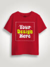 Customize Red Kids Premium Cotton T-shirt