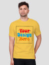 Customize Yellow Premium Cotton T-shirt