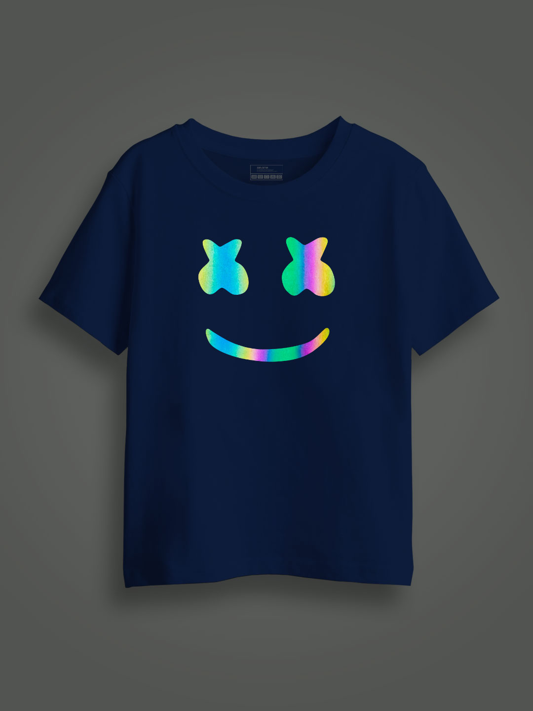 Marshmello Rainbow Reflective Kids Glow Tshirt