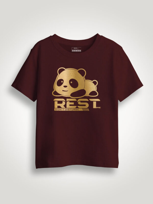 Panda Gold Printed Kids Tshirt