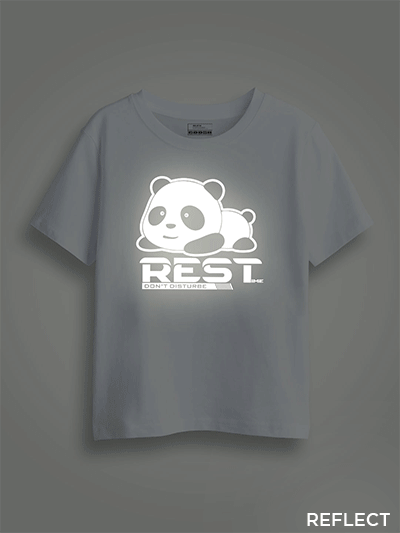 Panda Reflective Kids Glow Tshirt