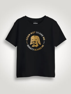 Result Scares Me Gold Printed Kids Tshirt