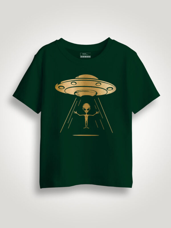 Alien Gold Printed Kids Tshirt
