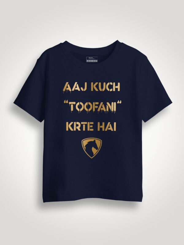 Aaj Kuch Toofani Karte Hai Gold Printed Kids Tshirt