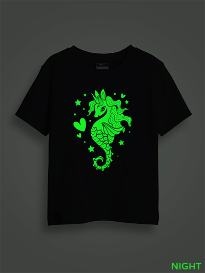Seahorse Kids Glow Tshirt