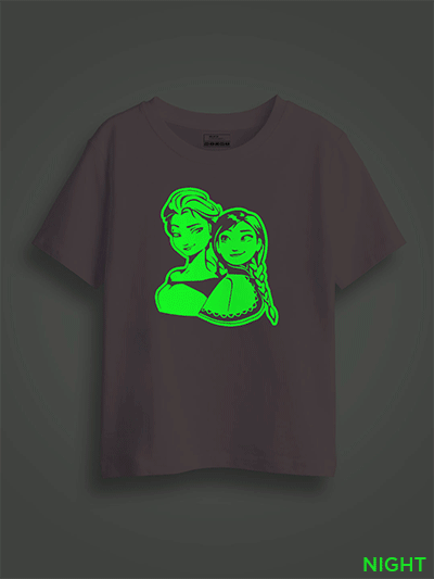 Anna Elsa Frozen Kids Glow Tshirt