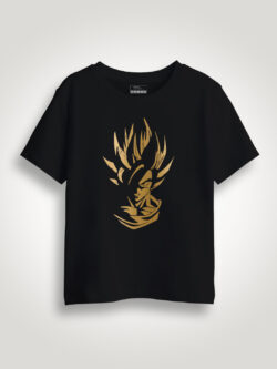 Goku Gold Printed Kids Tshirt