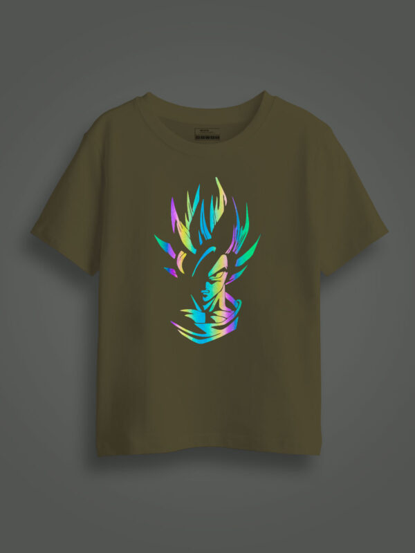 Goku  Rainbow Reflective Kids Glow Tshirt
