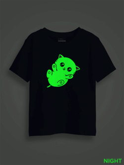 Cute Little Cat Kids Glow Tshirt