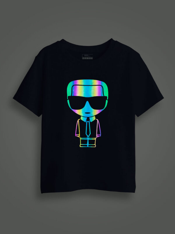 Gentle Man Rainbow Reflective Kids Glow Tshirt