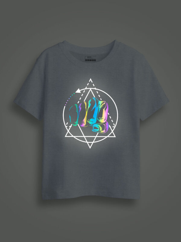 Punch Materix Rainbow Reflective Kids Glow Tshirt