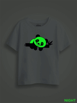 Cute Lazy Panda Kids Glow Tshirt