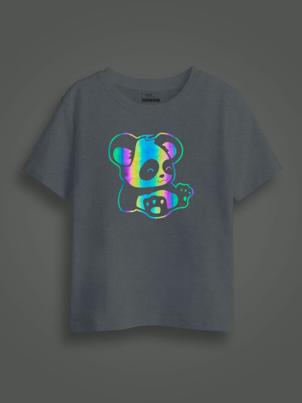 Lazy Panda Rainbow Reflective Kids Glow Tshirt