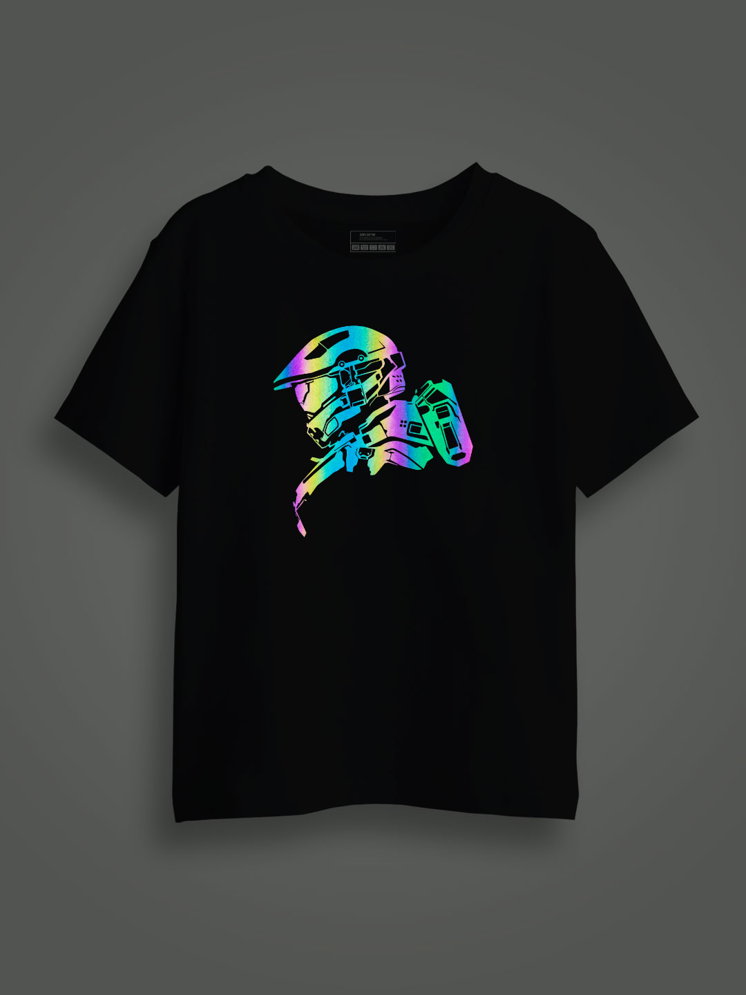 Halo Master Chief Rainbow Reflective Kids Glow Tshirt