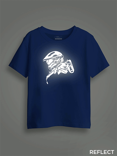 Halo Master Chief Reflective Kids Glow Tshirt