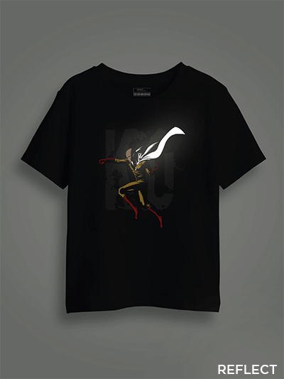 Saitama One Punch Man Reflective Kids Glow Tshirt