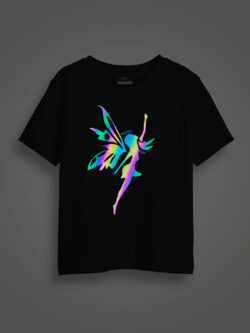 Angel Rainbow Reflective Kids Glow Tshirt