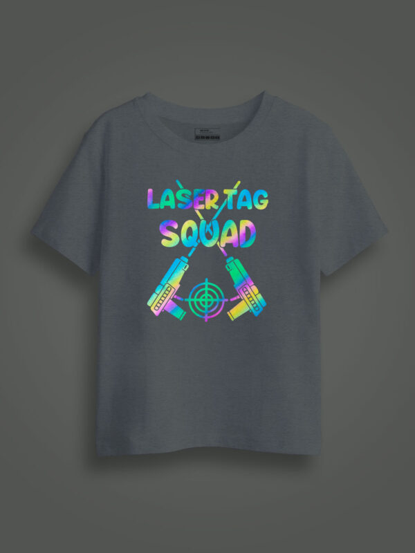 Laser Tag Squad Rainbow Reflective Kids Glow Tshirt