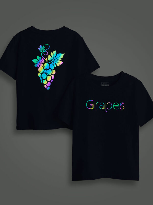 Grapes Rainbow Reflective Kids Glow Tshirt