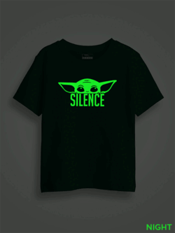 Slience Yoda Kids Glow Tshirt