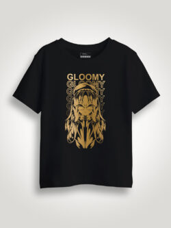 Gloomy Gold Printed Kids Tshirt
