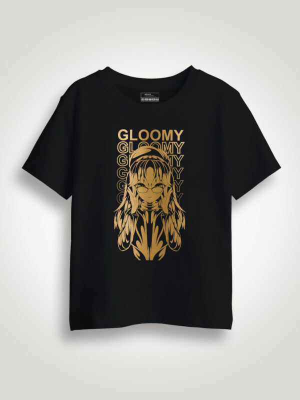 Gloomy Gold Printed Kids Tshirt