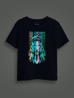 Gloomy Rainbow Reflective Kids Glow Tshirt