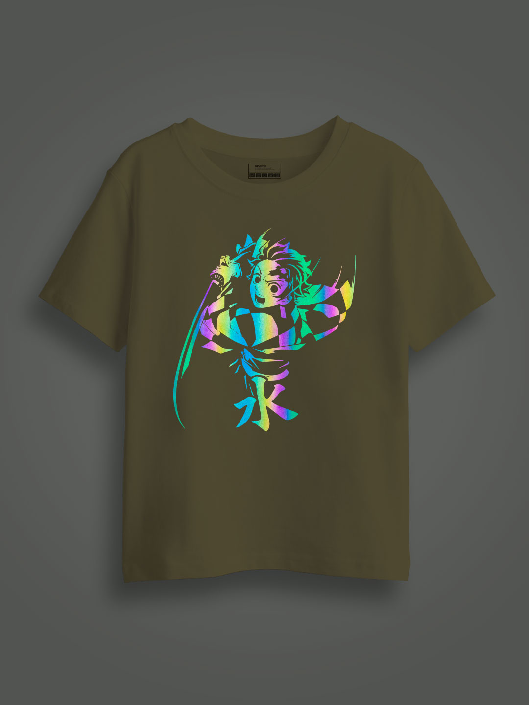 Tanjiro Kamado Rainbow Reflective Kids Glow Tshirt