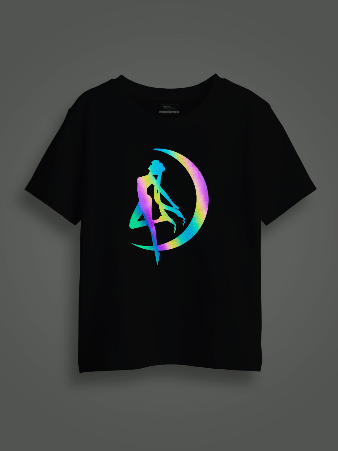 Sailor Moon Rainbow Reflective Kids Glow Tshirt