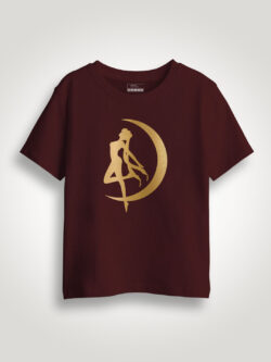 Sailor Moon Gold Printed Kids Tshirt