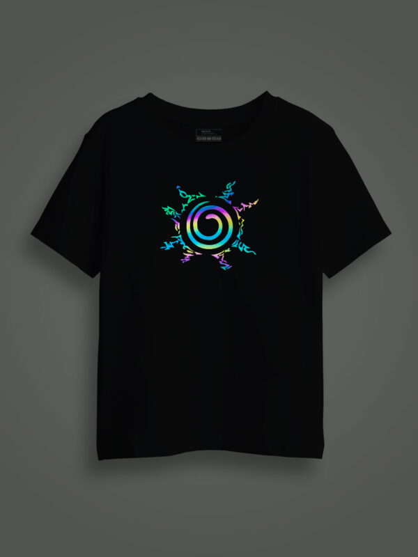 Naruto Seal Rainbow Reflective Kids Glow Tshirt