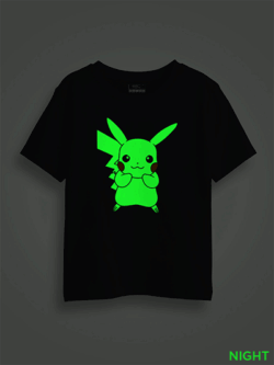 Cute Pickachu Kids Glow Tshirt