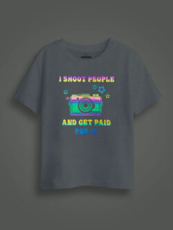 I Shoot People and Get paid Rainbow Reflective Kids Glow Tshirt