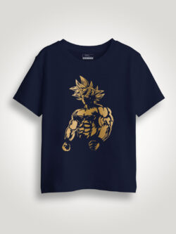 Goku Dragon Ball Gold Printed Kids Tshirt