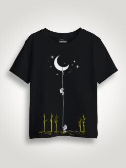 Astronaut and Moon  Kids Tshirt