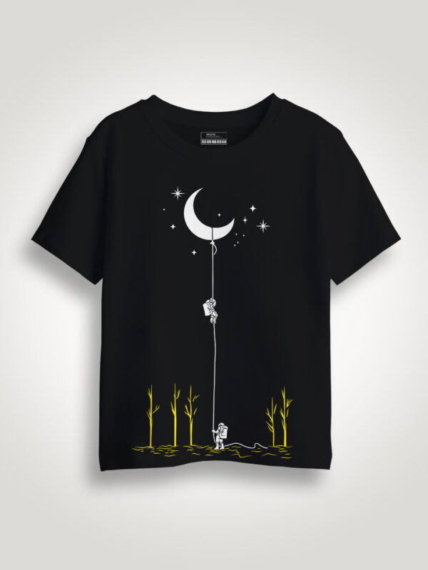 Astronaut and Moon  Kids Tshirt