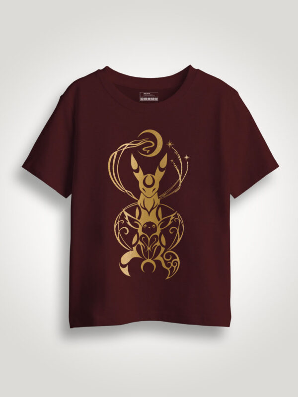 Eevee and Umbreaon Gold Printed Kids Tshirt