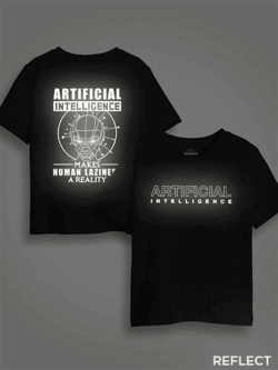 Artificial Inteligence Reflective Kids Glow Tshirt